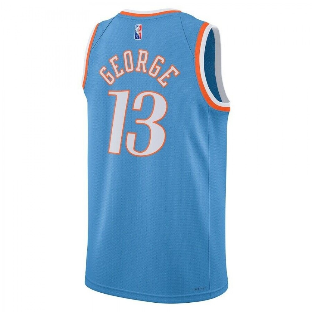 Men's Los Angeles Clippers Paul George #13 Blue 2021 Diamond Swingman Jersey - City Edition-Pro Kit Vault | Brand New 26/27 Sports Jerseys